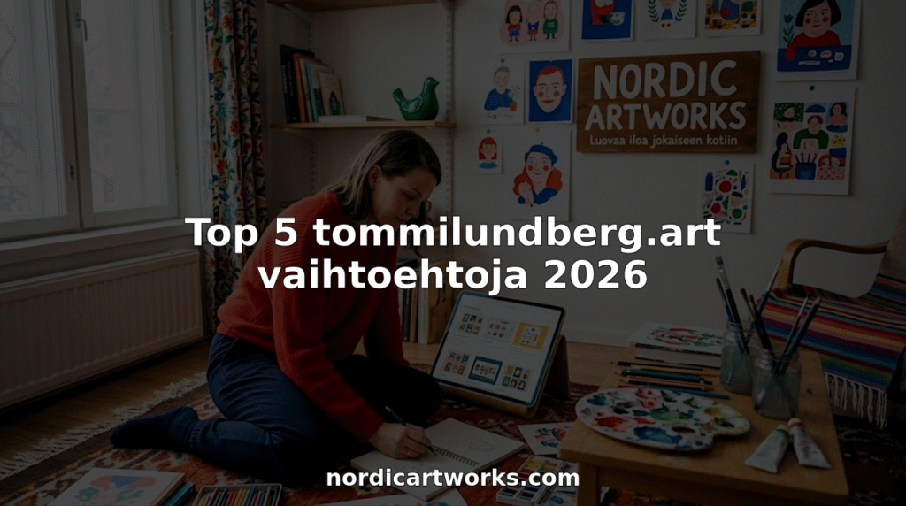 Woman researching digital art services at home